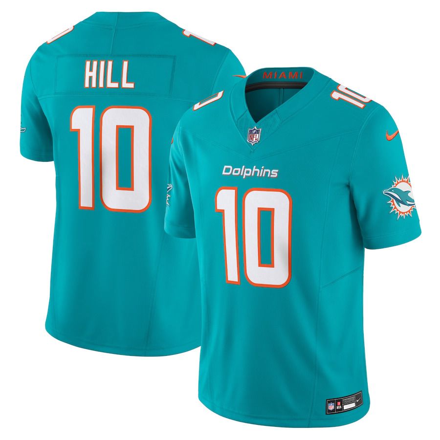 Men Miami Dolphins #10 Tyreek Hill Nike Aqua Vapor F.U.S.E. Limited NFL Jersey